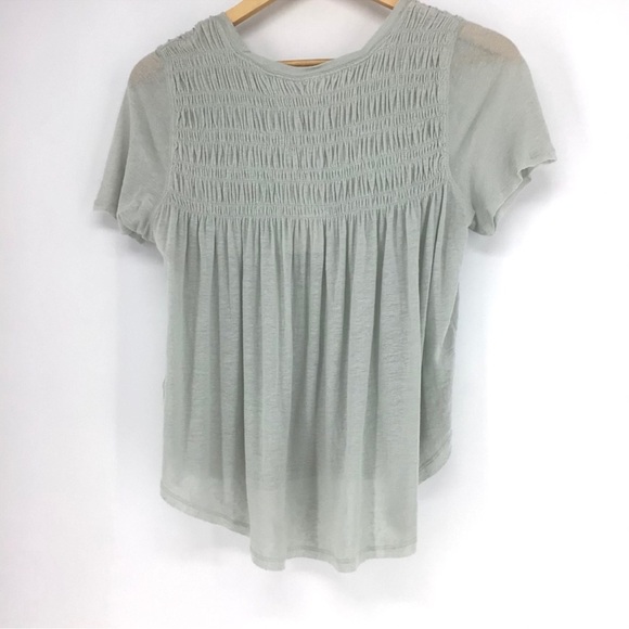 Free People Ice Dani Smocked Short Sleeve Tee NWT - Picture 2 of 2